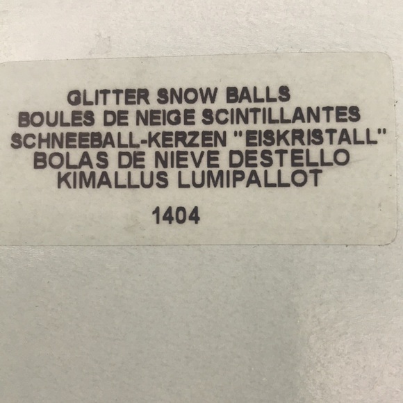 Set of 2 PartyLite Glitter Snow Balls #1404 New in Box - Picture 4 of 8